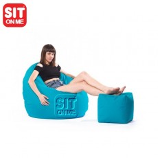 Pouf Poire avec repose-pieds