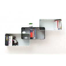 Lot de 3 étagères design blanche et noire modulables klixo