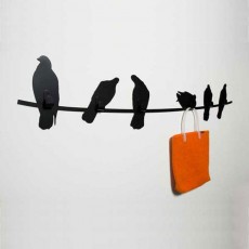 Porte manteau design Birds on wire