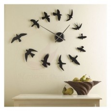 horloge murale oiseaux