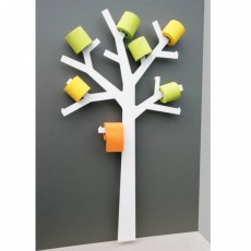 Réserve papier wc design arbre