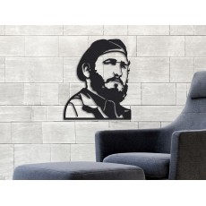 Tableau déco en acier Fidel Castro