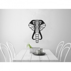 Tableau déco en acier Tête d'éléphant