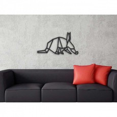 Metal wall art Aardvark in origami