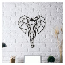 Tableau déco en acier Tête d'éléphant