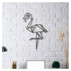 Tableau déco en acier Flamant rose
