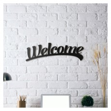 Tableau déco en acier Welcome