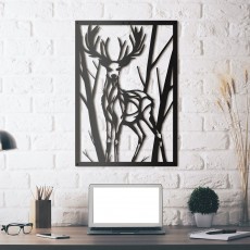 Tableau déco en acier Cerf