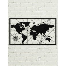 Metal wall art World Map