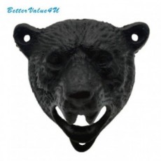 Bear head shaped wall mounted bottle opener