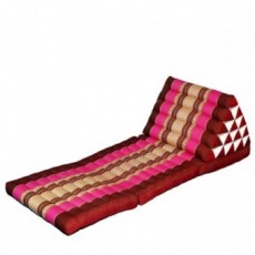 Foldout Triangle Thai Cushion 100 Kapok Filling 180x57x35cm Floor Folding Chaise Lounger Daybed Sle