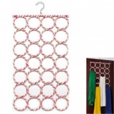 1pcs Storage Racks 28 Holes Scarf Holder Hook Storage Holder for Rattan Weave Shawl Scarf Neat Hang