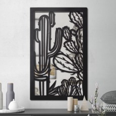 Miroir en acier Cactus