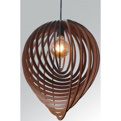 Suspension luminaire design en bois acajou EL01