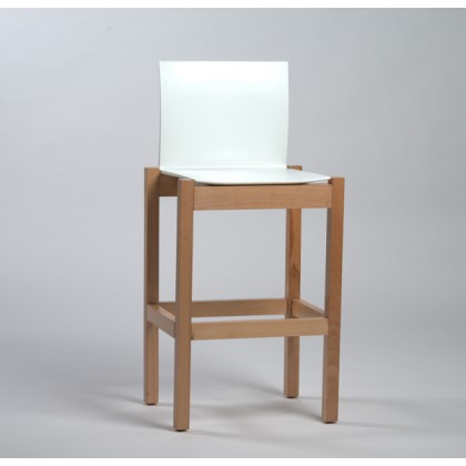 tabouret fly wood couleur blanc