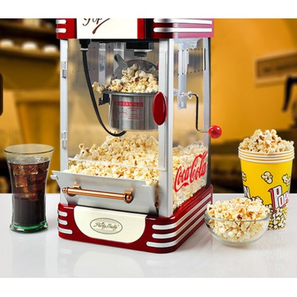 Electric American style popcorn machine mini automatic hot oil popcorn maker  stainless steel non-stick pot