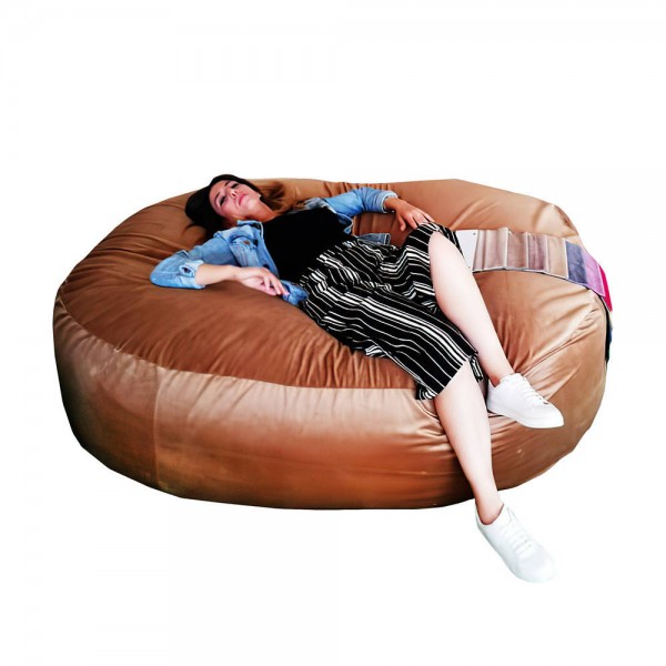 Giant velvet Bean Bag XL (oval) Taille de pouf 150cm